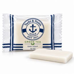 200 Pieces Individually Wrapped Bar Soap .52 Ounce Green Tea Scent - Shampoo And Skin Care For Donation