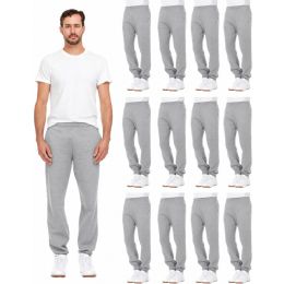 Yacht & Smith Mens Fleece Joggers Pants Heather Gray Size Medium
