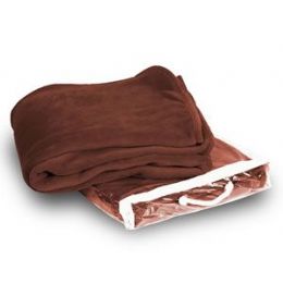 24 Pieces Micro Plush Coral Fleece Blanket - Cocoa - Micro Plush Blankets