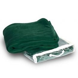 24 Pieces Micro Plush Coral Fleece Blanket - Forest Green - Micro Plush Blankets