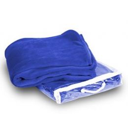 24 Units of Micro Plush Coral Fleece Blanket - Royal - Micro Plush Blankets