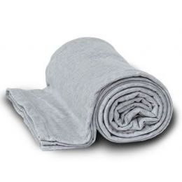 24 Bulk Jersey Fleece Throws / Blankets - Gray