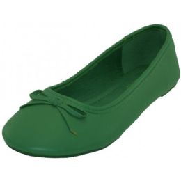 18 Wholesale Women's Ballet Flats Green Color Only