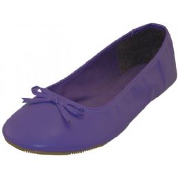 18 Wholesale Women's Ballet Flats Purple Color Only
