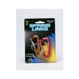 72 Wholesale 2 Pack Spring Links (assorted Colors)