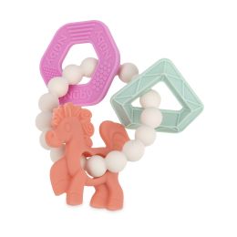 24 Wholesale Nuby Chewy Charms Wristband Teethers (coral Unicorn)