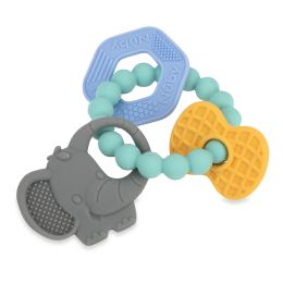 24 Wholesale Nuby Chewy Charms Wristband Teethers (gray Elephant)