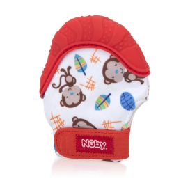 48 Wholesale Nuby Teething Mitten W/ Silicone Tips (red Monkey)