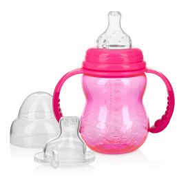 24 pieces Nuby 3 Stage 8oz Tritan Wide Neck Bottle, Pink - Baby Bottles