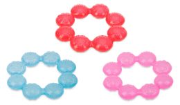 48 pieces Nuby 2pk Ice Gel Teether Rings, Aqua/green Only - Baby Accessories