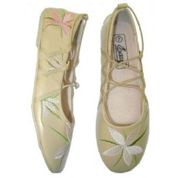 18 Wholesale Strappy Ballerina Flowers Embroidery Size: 5-10