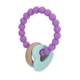 24 pieces Nuby Wood+silicone Braclete Style Natural Teether /heart - Baby Accessories