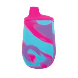 48 pieces Nuby Silicone TiE-Dye First Training Cup With Spout, 6oz - Pink/purple/blue - Baby Accessories