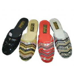 24 Wholesale Ladies' Sequin Sandals
