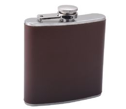 5 Pairs 6oz Brown Leather Flask - Drinking Water Bottle