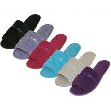 72 Wholesale Women's House Terry Slippers