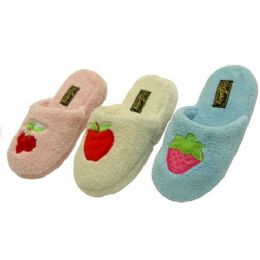 36 Wholesale Ladies' Fruit Embroidered Slippers