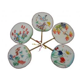 500 Pieces Round Silk Palace Fans - Costumes & Accessories