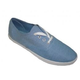 24 Wholesale Ladies' Chambray Lace Up 6-11