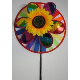 60 Units of 14" Round Wind SpinneR-Rainbow & Sunflower - Wind Spinners