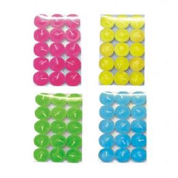 72 of 15pc Tealight Candle Assorted Colors Pvc