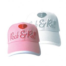 144 Wholesale I Love Rock And Roll Baseball Cap For Girls