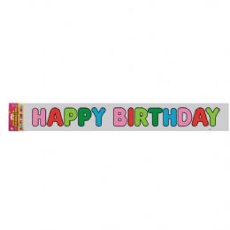 48 Pieces Happy Birthday Banner 12 Ft.(3.65m) - Party Banners