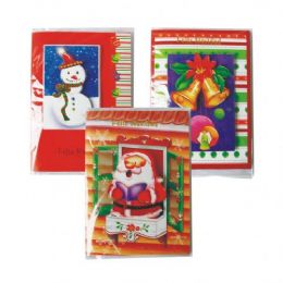 96 Wholesale Christmas Card Spanish Musical Card W / Light Assorted Designs Counter Display