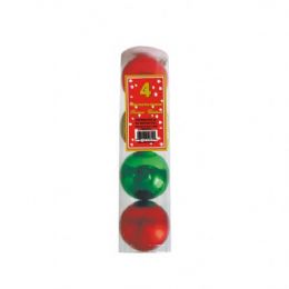 72 Pieces 4 Pc Ball Colors - Christmas Ornament