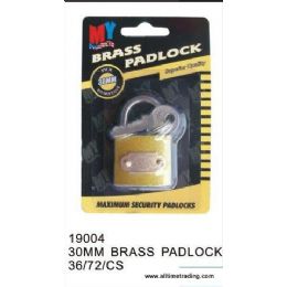72 Pieces 30mm Brass Padlock - Padlocks and Combination Locks