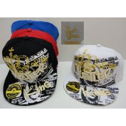 72 Pieces Fitted HaT--Hustler King - Baseball Caps & Snap Backs
