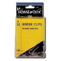 48 Pieces Binder Clips - 12 Pk - 3/4 - Plastic Boxed - Clips and Fasteners