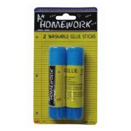 48 Wholesale Glue Sticks - Washable - .50 Oz Ea - 2 Pack
