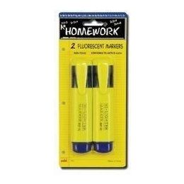48 Wholesale Highlighter Markers - 2 Pk - Yellow Ink