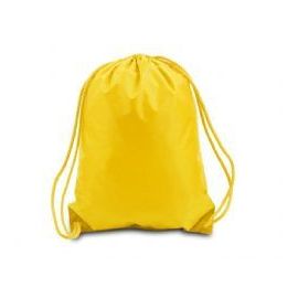 60 Pieces Drawstring Backpack - Golden Yellow - Backpacks 15" or Less
