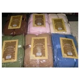 16 Wholesale Assorted Queen Size Super Soft Microplush Blanket