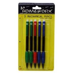 48 Pieces Mechanical Pencils W/ GriP-5pk - Mechanical Pencils & Lead