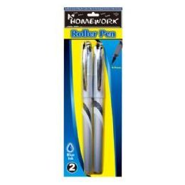 48 Wholesale Roller Pens - 2 Pk - Blue Ink
