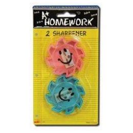 96 Pieces Sharpeners - Pencil - Happy Face Design - 2 Pack - Sharpeners