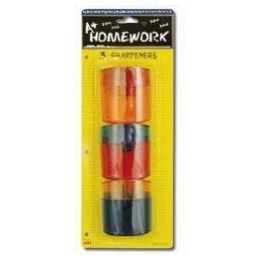 48 Wholesale Sharpeners - Pencil - Lg.round - 3 Pack