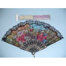 200 Pieces Folding Fan With Lace - Costumes & Accessories
