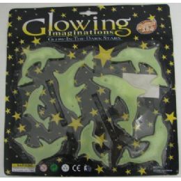 72 Units of . Glow In The Dark DolphinS-Clear - Stickers