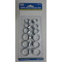 144 Units of 12pc Hose Clamp Set - Clamps