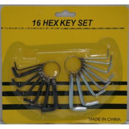 36 Units of 16pc Hex Key Set - Hex Keys
