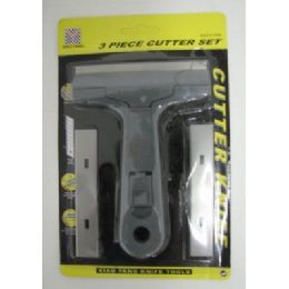 144 Pieces 3pc Cutter Set - Box Cutters and Blades