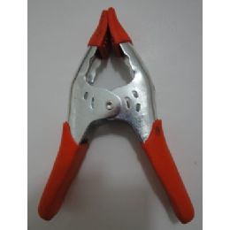72 Wholesale 6" Heavy Duty Metal Clamp With Orange Rubber Tips