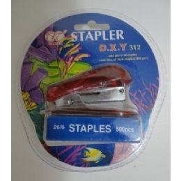 144 Wholesale Mini Stapler With Staples