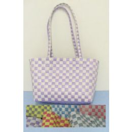 72 Units of Handmade Woven HandbaG-2 Color - Leather Purses and Handbags