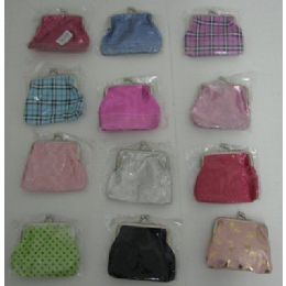 144 Wholesale SnaP-Close Change PursE-Assorted Styles