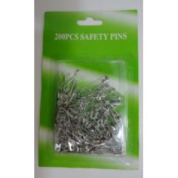 144 Wholesale 200pc Safety Pin Set